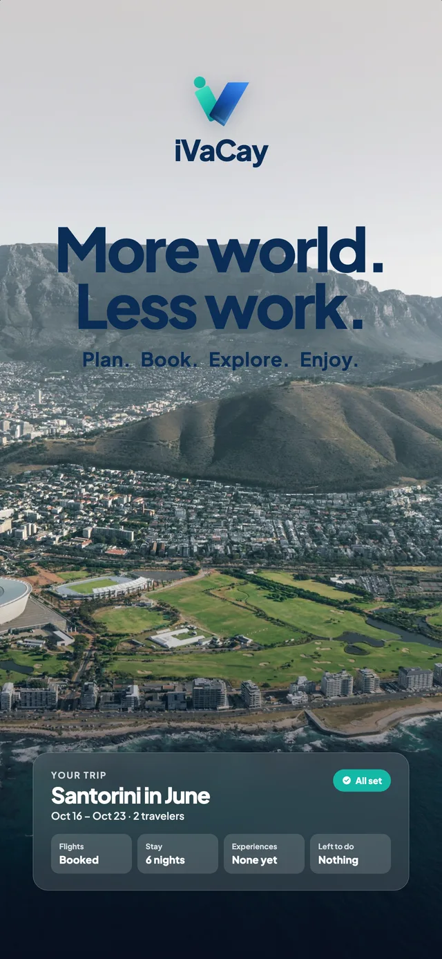More world, less work: a booked trip summary card